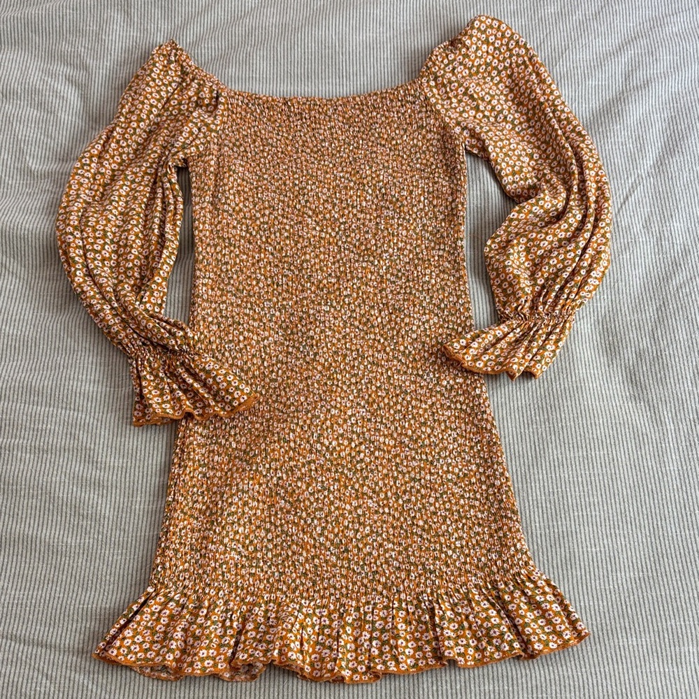 Floral Orange Women's Dress
